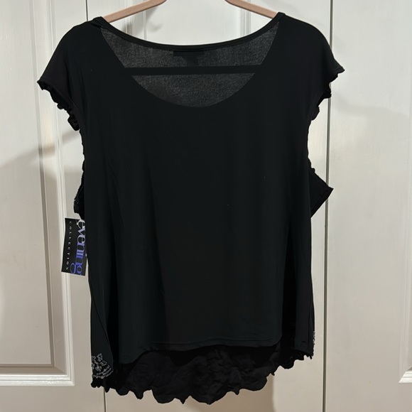 NWT Sequin Embellished Black Formal Top size XL - Picture 7 of 8